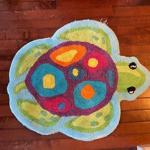 Kids Bathroom Rug- Cute Turtle